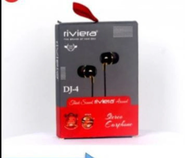Riviera Universal Stereo Headphone with Mic (Clear Sound) - Black